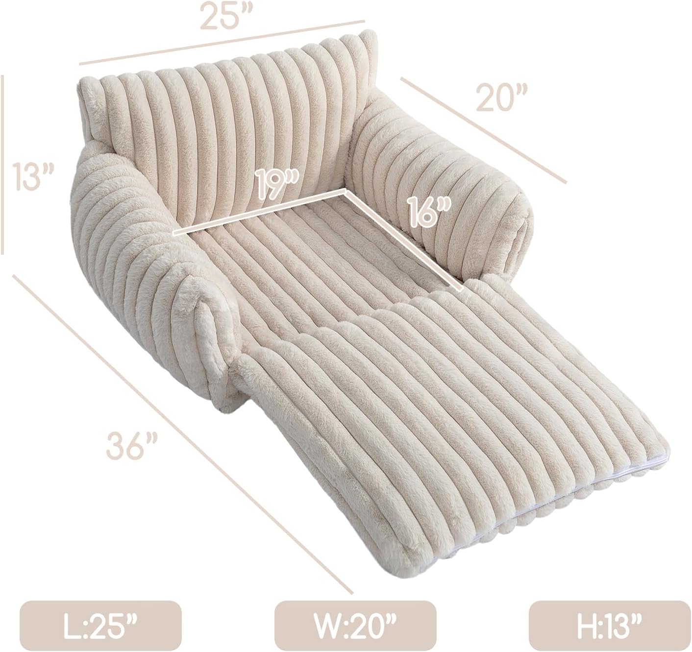 Cat Bed Small Dog Orthopedic Couch Beds for Pets up to 13 lbs | Fluffy Multifunctional Double-Layer Warming Kitten Pet Couch Orthopedic Beds with Machine Washable Cover and Non-Slip Bottom