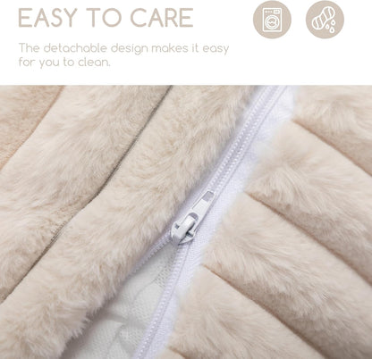 Cat Bed Small Dog Orthopedic Couch Beds for Pets up to 13 lbs | Fluffy Multifunctional Double-Layer Warming Kitten Pet Couch Orthopedic Beds with Machine Washable Cover and Non-Slip Bottom