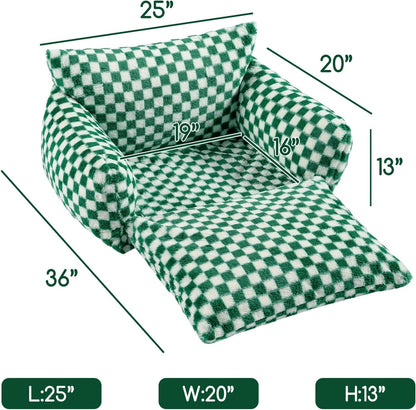 Cat Bed Small Dog Orthopedic Couch Beds for Pets up to 13 lbs | Fluffy Multifunctional Double-Layer Warming Kitten Pet Couch Orthopedic Beds with Machine Washable Cover and Non-Slip Bottom