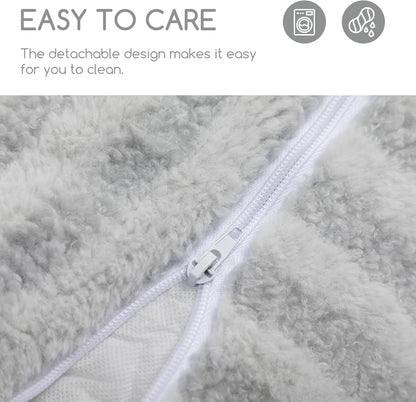 Cat Bed Small Dog Orthopedic Couch Beds for Pets up to 13 lbs | Fluffy Multifunctional Double-Layer Warming Kitten Pet Couch Orthopedic Beds with Machine Washable Cover and Non-Slip Bottom