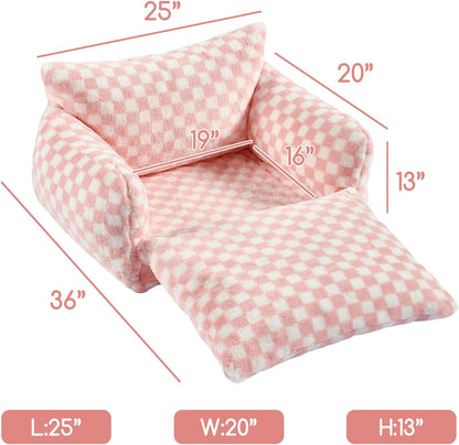 Cat Bed Small Dog Orthopedic Couch Beds for Pets up to 13 lbs | Fluffy Multifunctional Double-Layer Warming Kitten Pet Couch Orthopedic Beds with Machine Washable Cover and Non-Slip Bottom