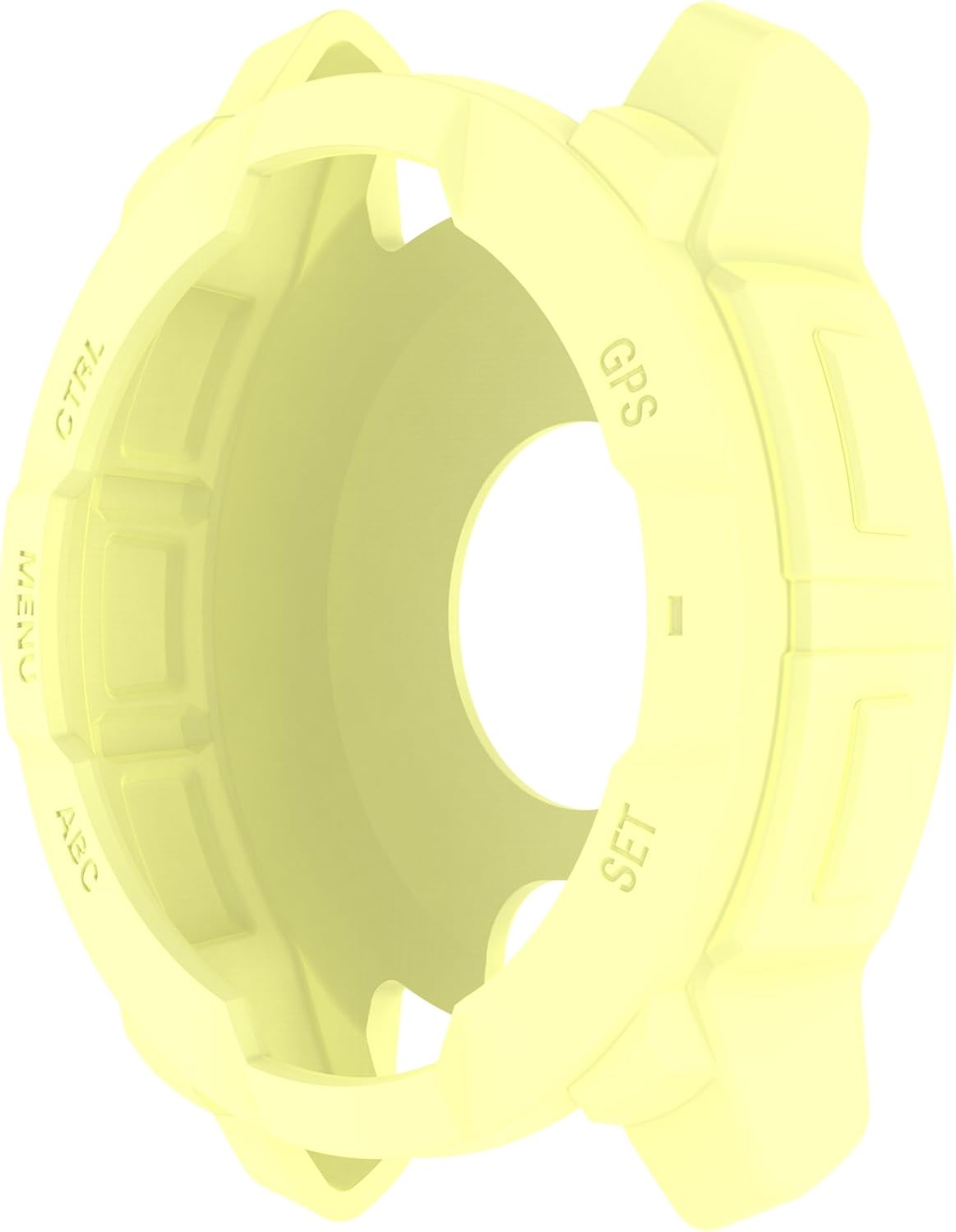 Compatible with Garmin Instinct 3 45MM 50MM Case, Soft Silicone Protector Face Cover Shell Protector Replacement Case Protective Frame for Garmin Instinct 3 Smartwatch (Yellow, 50MM)
