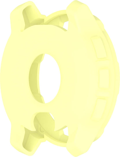 Compatible with Garmin Instinct 3 45MM 50MM Case, Soft Silicone Protector Face Cover Shell Protector Replacement Case Protective Frame for Garmin Instinct 3 Smartwatch (Yellow, 50MM)