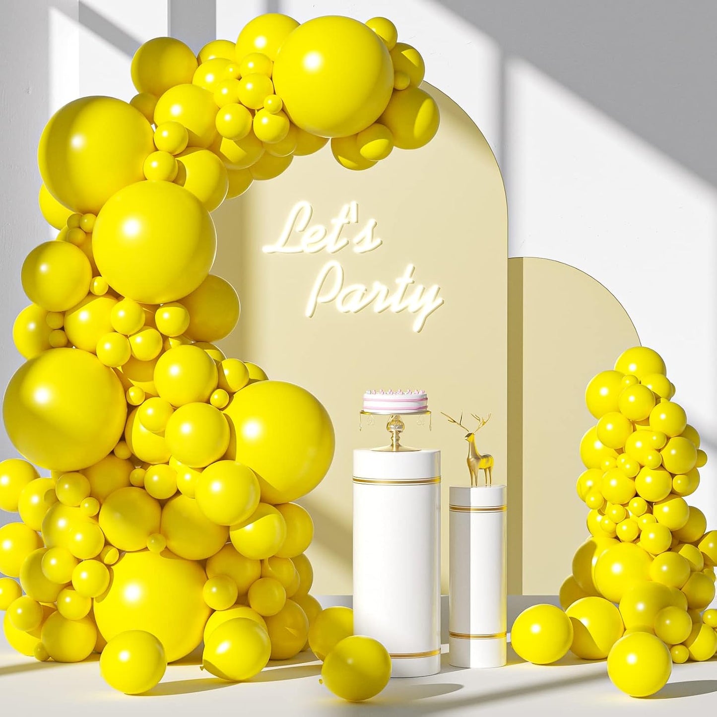 110pcs Yellow Balloon Arch Kit with 18 12 10 5 inch Balloons | Birthday, Graduation, Baby Shower, Wedding, Bee Party Decorations