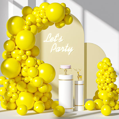 110pcs Yellow Balloon Arch Kit with 18 12 10 5 inch Balloons | Birthday, Graduation, Baby Shower, Wedding, Bee Party Decorations