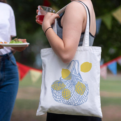 Blue Hydrangea Floral Tote Bag for Women, Boho Aesthetic Reusable Shopping Grocery Bags