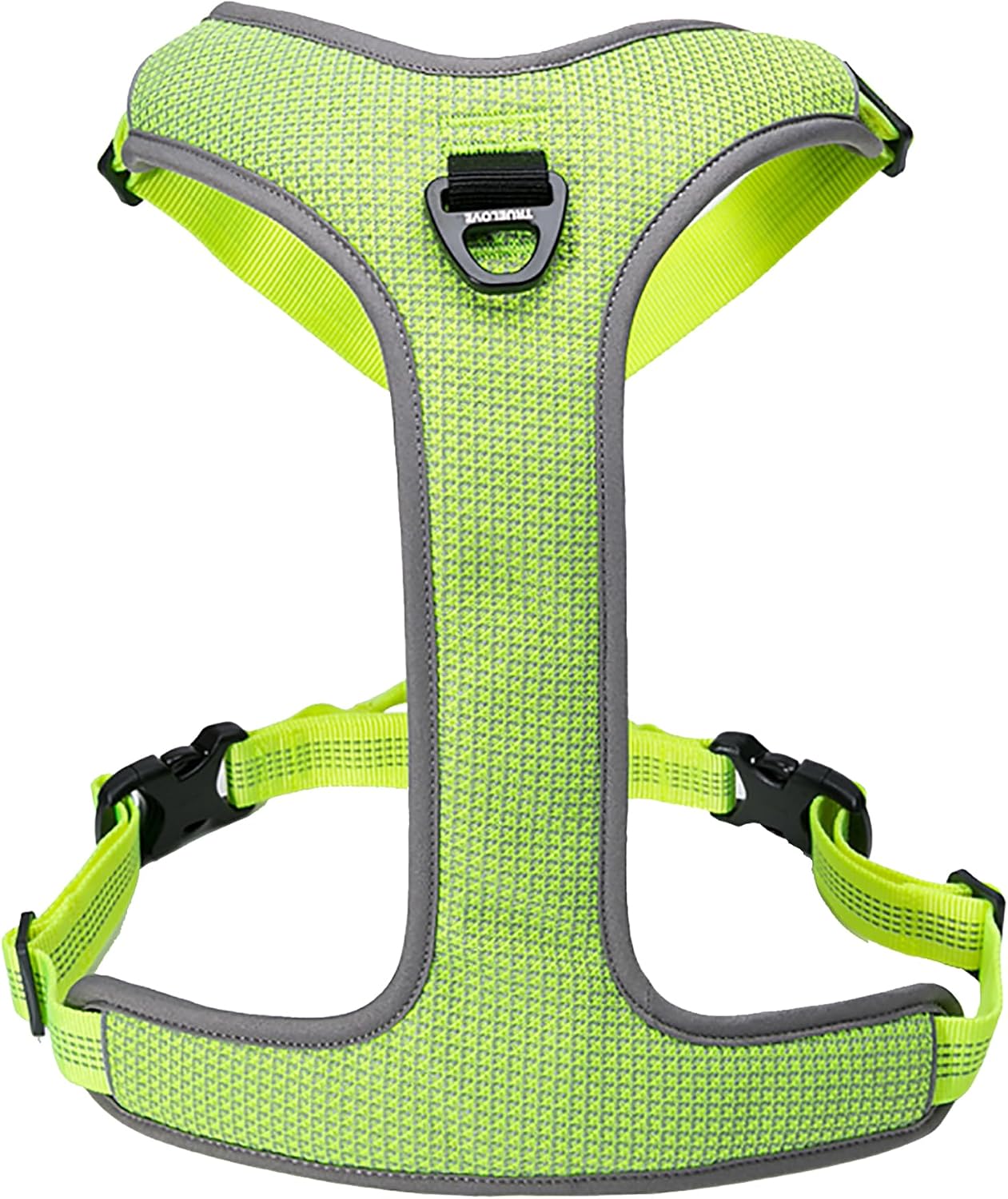 No-Pull Highly Reflective Breathable Dog Harness, Neon Yellow, XS | Full Reflective Straps & Main Body, 2 Lead Rings, Durable for Medium & Large Dogs, Adjustable, Outdoor Walking, TLH6071