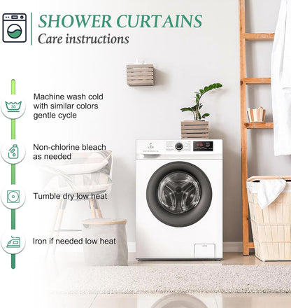 Floral Shower Curtain Yellow Blooming Daisy Spring Watercolor Wildflower 72Wx72H Inch Botanical Plants Farmhouse Country Natural Modern Waterproof Polyester Fabric Bathroom Bathtub