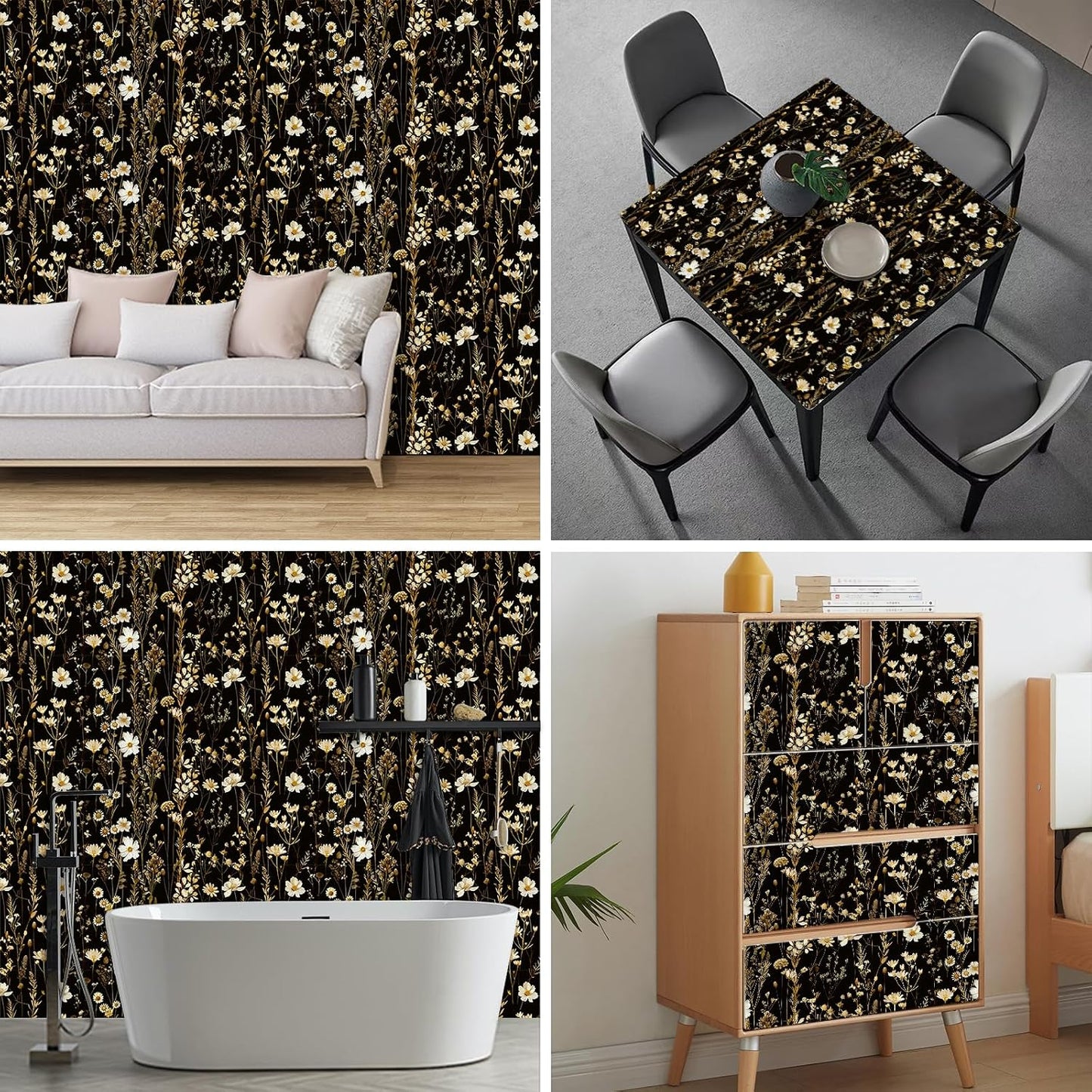 Lemon Fruit Peel and Stick Wallpaper 118.1x17.7 Inch Vinyl | Contact Paper, Wall Covering | Decorative Wallpaper, Adhesive Vinyl | Bedroom, Kitchen, Living Room (Lemon Fruit)