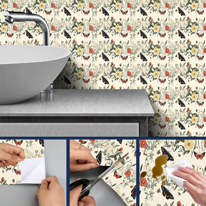 Lemon Fruit Peel and Stick Wallpaper 118.1x17.7 Inch Vinyl | Contact Paper, Wall Covering | Decorative Wallpaper, Adhesive Vinyl | Bedroom, Kitchen, Living Room (Lemon Fruit)