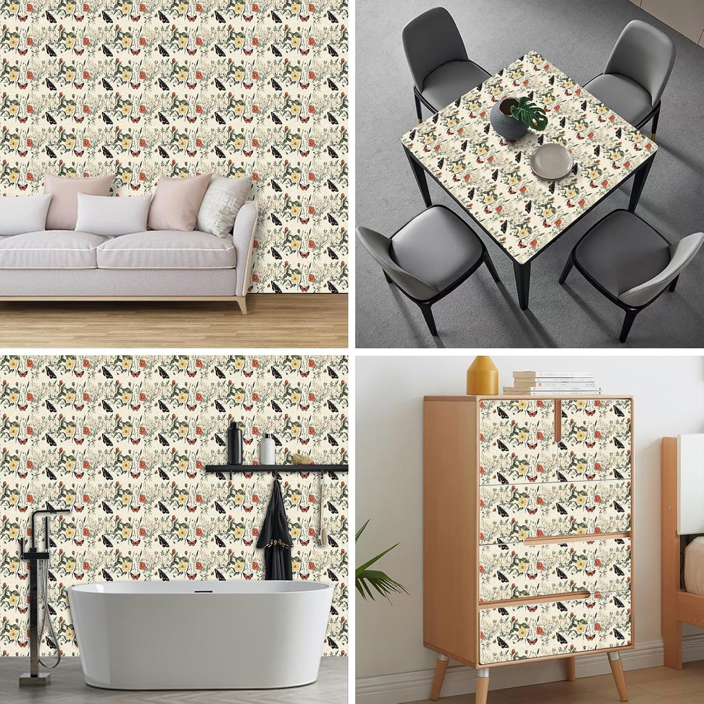 Lemon Fruit Peel and Stick Wallpaper 118.1x17.7 Inch Vinyl | Contact Paper, Wall Covering | Decorative Wallpaper, Adhesive Vinyl | Bedroom, Kitchen, Living Room (Lemon Fruit)