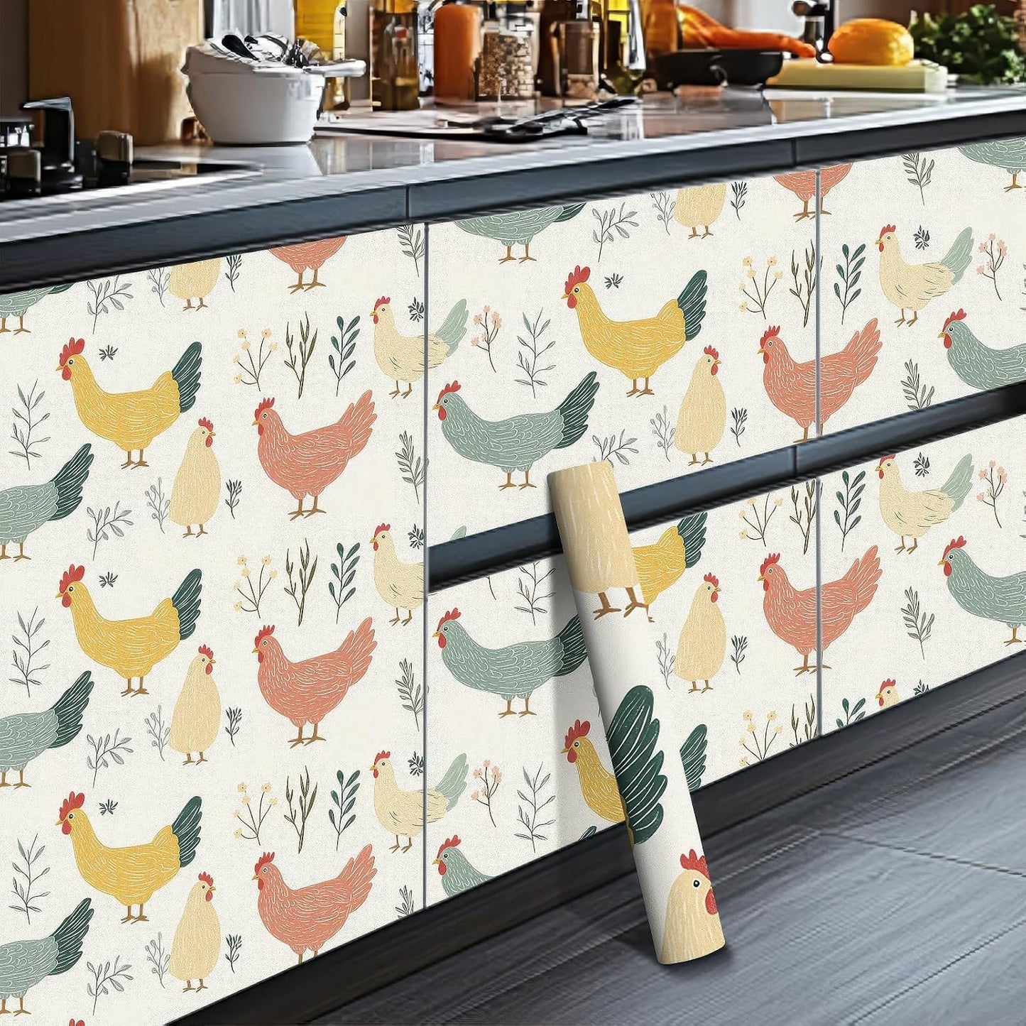 Lemon Fruit Peel and Stick Wallpaper 118.1x17.7 Inch Vinyl | Contact Paper, Wall Covering | Decorative Wallpaper, Adhesive Vinyl | Bedroom, Kitchen, Living Room (Lemon Fruit)