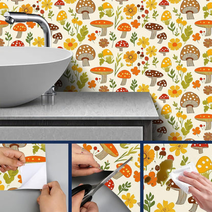 Lemon Fruit Peel and Stick Wallpaper 118.1x17.7 Inch Vinyl | Contact Paper, Wall Covering | Decorative Wallpaper, Adhesive Vinyl | Bedroom, Kitchen, Living Room (Lemon Fruit)