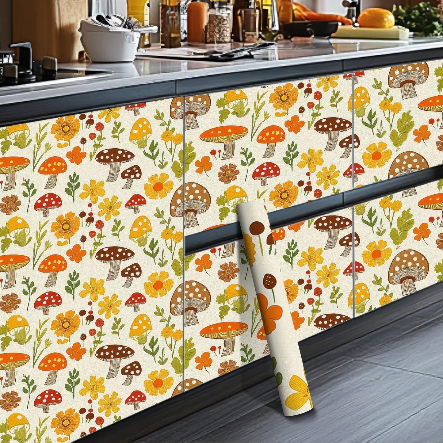 Lemon Fruit Peel and Stick Wallpaper 118.1x17.7 Inch Vinyl | Contact Paper, Wall Covering | Decorative Wallpaper, Adhesive Vinyl | Bedroom, Kitchen, Living Room (Lemon Fruit)