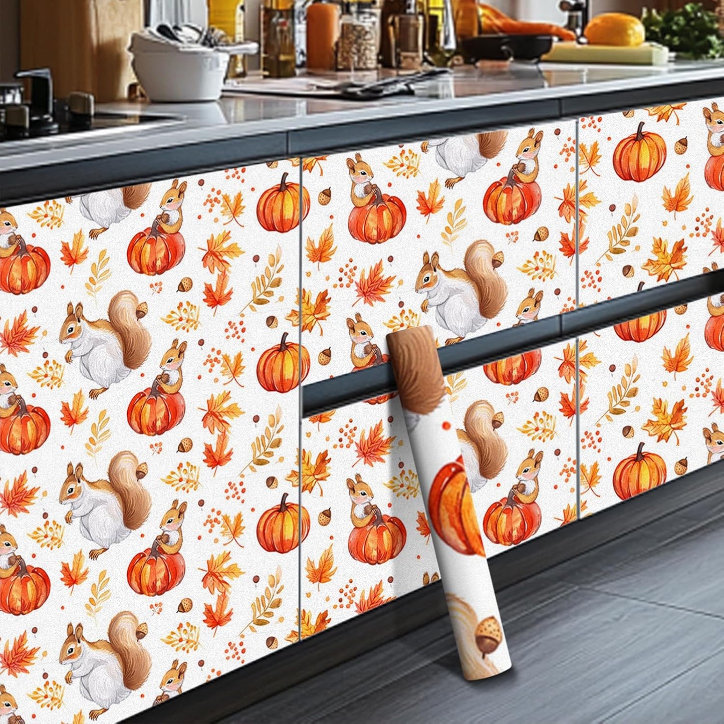 Lemon Fruit Peel and Stick Wallpaper 118.1x17.7 Inch Vinyl | Contact Paper, Wall Covering | Decorative Wallpaper, Adhesive Vinyl | Bedroom, Kitchen, Living Room (Lemon Fruit)