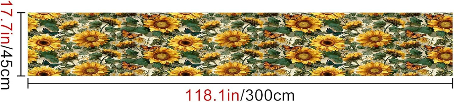 Lemon Fruit Peel and Stick Wallpaper 118.1x17.7 Inch Vinyl | Contact Paper, Wall Covering | Decorative Wallpaper, Adhesive Vinyl | Bedroom, Kitchen, Living Room (Lemon Fruit)