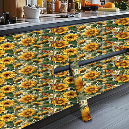Lemon Fruit Peel and Stick Wallpaper 118.1x17.7 Inch Vinyl | Contact Paper, Wall Covering | Decorative Wallpaper, Adhesive Vinyl | Bedroom, Kitchen, Living Room (Lemon Fruit)