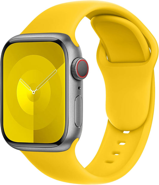 C1 Band for Apple Watch Bands Women Men Se Ultra 2 40mm 44mm 46mm 42mm 45mm 41mm 38mm 49mm Series 11 10 9 8 7 6 5 4 3 iWatch Sport Strap Silicone Lemon Yellow