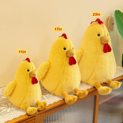 Soft Chicken Plush Toy, Stuffed Animal Gift for Kid (Yellow,17in) | Farm Animal Cuddler Plush Toy for Kids' Room Cozy Decor - Ideal Stuffed Gift for Valentine's Day Children's Day and Christmas