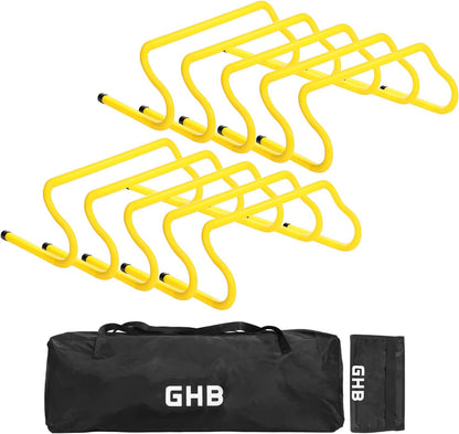 Agility Hurdles 8" Speed Agility Training Hurdles | Detachable Sturdy Hurdles Training Equipment Set with Carry Bag for Kids,Athletes,Soccer,Basketball