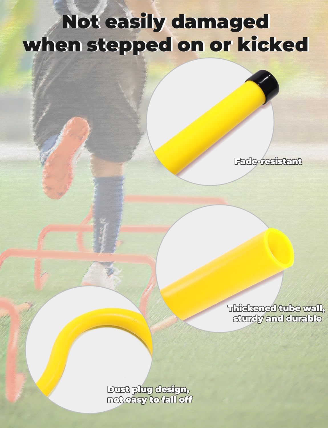 Agility Hurdles 8" Speed Agility Training Hurdles | Detachable Sturdy Hurdles Training Equipment Set with Carry Bag for Kids,Athletes,Soccer,Basketball