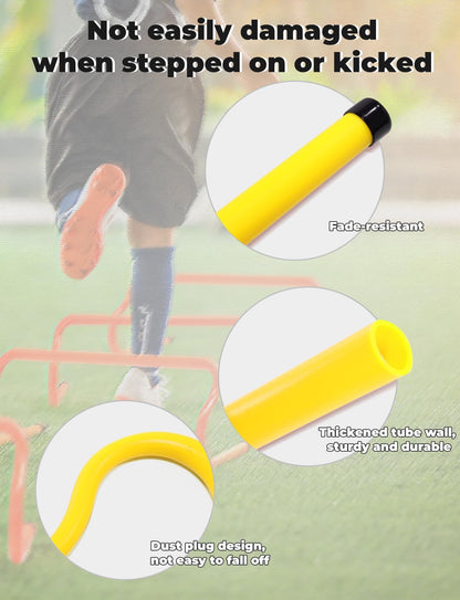 Agility Hurdles 8" Speed Agility Training Hurdles | Detachable Sturdy Hurdles Training Equipment Set with Carry Bag for Kids,Athletes,Soccer,Basketball