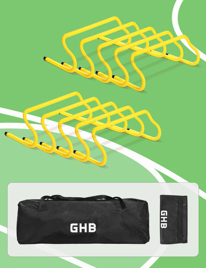 Agility Hurdles 8" Speed Agility Training Hurdles | Detachable Sturdy Hurdles Training Equipment Set with Carry Bag for Kids,Athletes,Soccer,Basketball