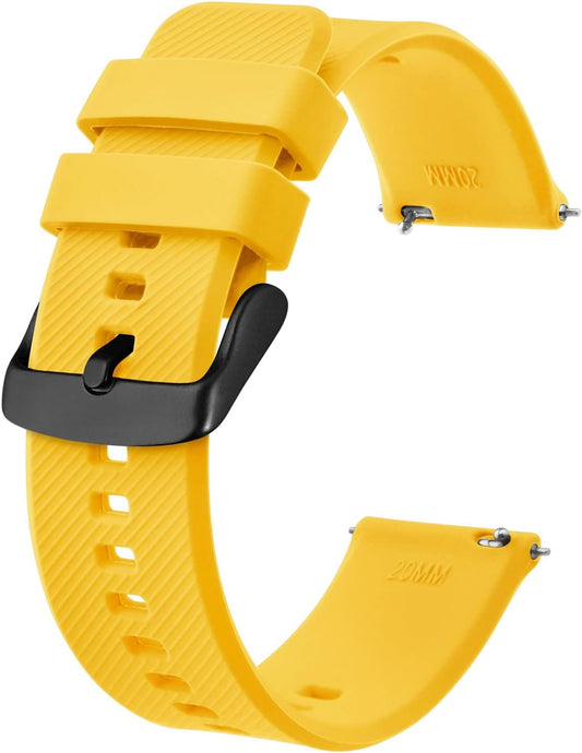 Watch Strap 18mm 19mm 20mm 21mm 22mm, Quick Release Silicone Watch Bands for Men Women