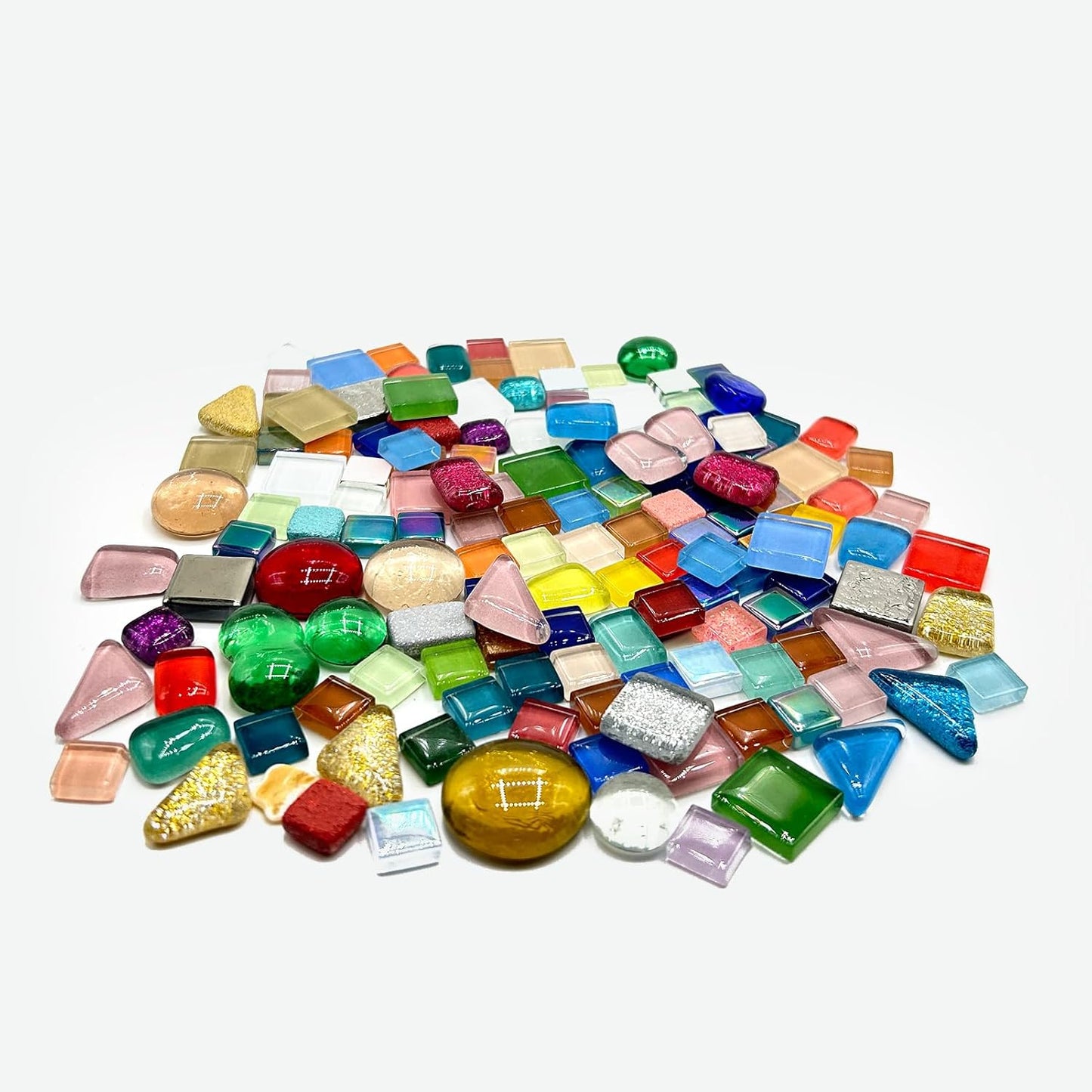 Crystal Mosaic Tiles for Crafts, 350 Pieces Yellow Glass Mosaic Tiles Opaque for DIY Art Projects, Jewelry Making, Home Decoration