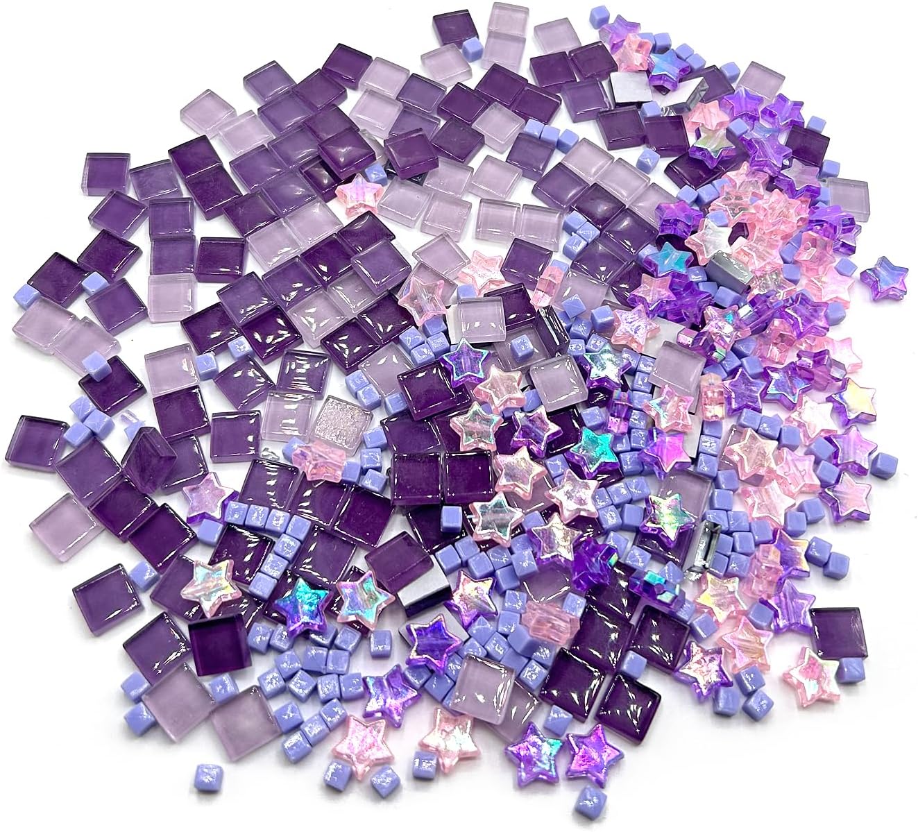 Crystal Mosaic Tiles for Crafts, 350 Pieces Yellow Glass Mosaic Tiles Opaque for DIY Art Projects, Jewelry Making, Home Decoration