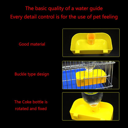 Bird Feeder Waterer Bottle Drinking Cups Large Capacity Automatic Water Dispenser for Quails Chicken Parrot Pigeons