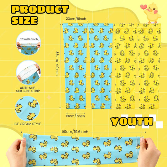 2 Pairs Cross Arm Sleeve Baseball Ice Cream Football Compression Arm Sleeve Youth Volleyball Cooling Sport Gift