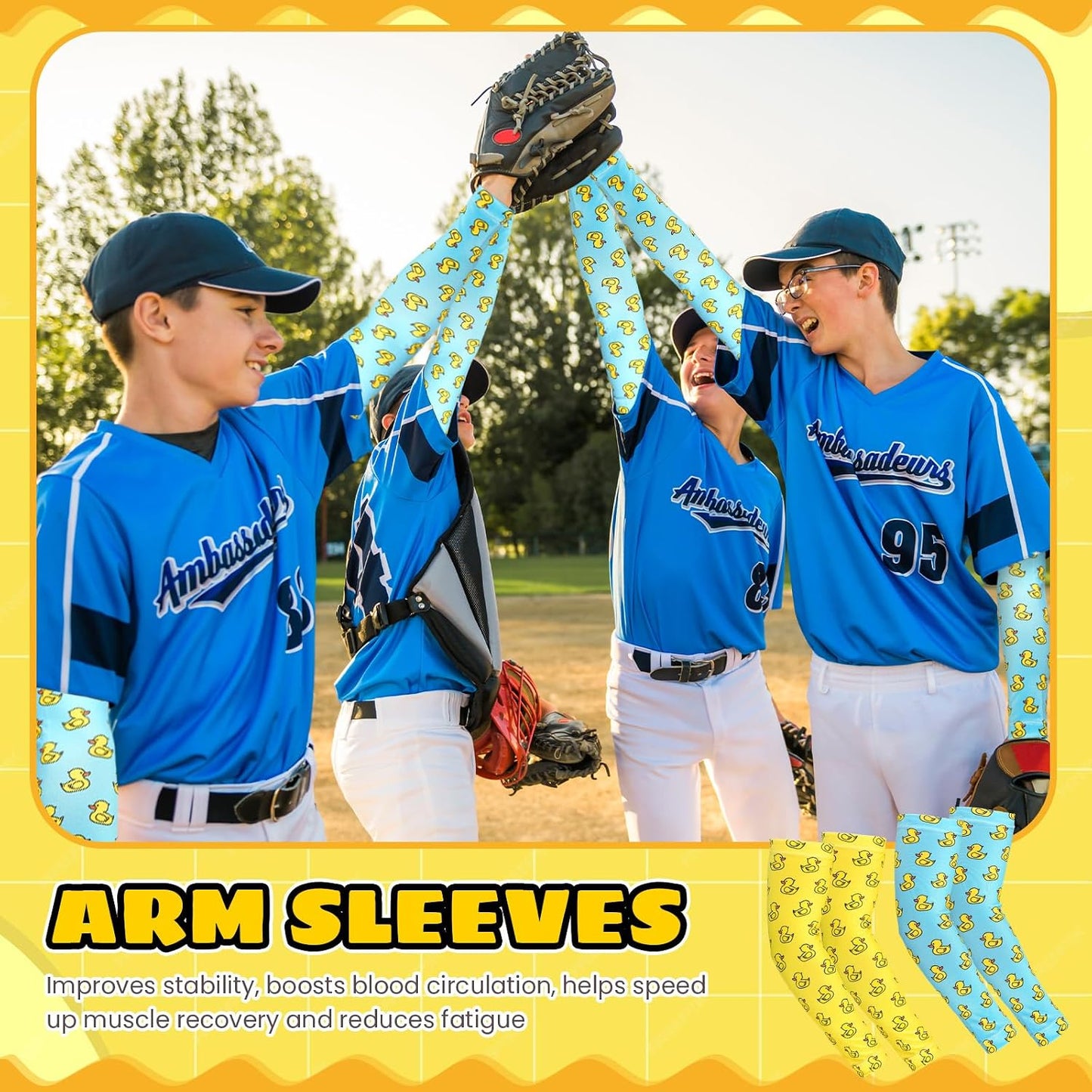 2 Pairs Cross Arm Sleeve Baseball Ice Cream Football Compression Arm Sleeve Youth Volleyball Cooling Sport Gift