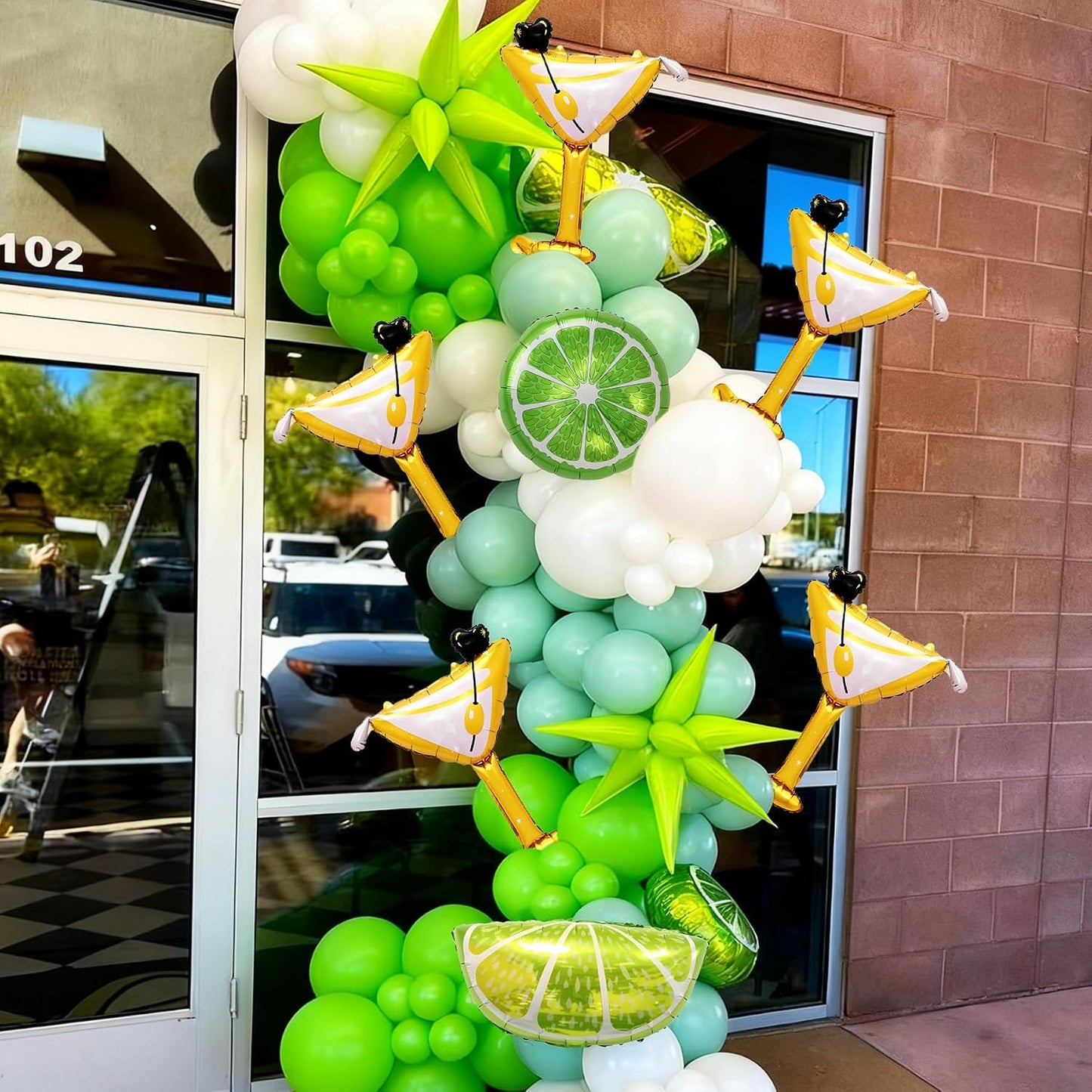 Lemon-Balloons Margarita-Balloon 8PCS Lime Fruit Green Lemon Foil Balloons Margs and Matrimony Bachelorette Birthday Wedding Fiesta Party Decorations Supply
