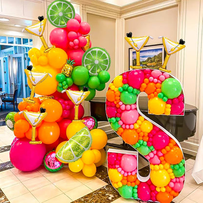 Lemon-Balloons Margarita-Balloon 8PCS Lime Fruit Green Lemon Foil Balloons Margs and Matrimony Bachelorette Birthday Wedding Fiesta Party Decorations Supply
