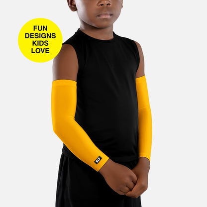 Arm Sleeves for Kids - Athletic Sports Sleeve for Youth Boys and Girls - UV Protection