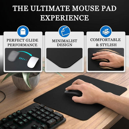 Lemon Chinoiserie Mouse Pad - Italian Lemon Lovers Gifts, Blue and White Square Mousepad for Office Computer Laptop, Non-Slip Rubber Base with Stitched Edge, 7.9x9.5 Inches