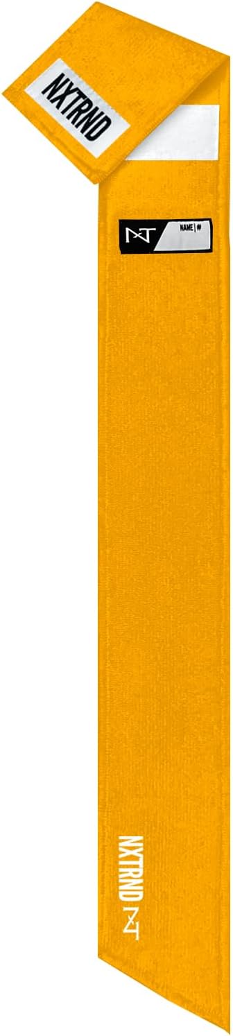 Streamer Football Towel, Thin Sports Towel, Dries Hands & Football Accessories (Yellow)