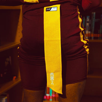 Streamer Football Towel, Thin Sports Towel, Dries Hands & Football Accessories (Yellow)