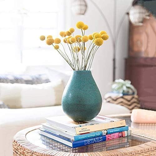 30pcs Natural Dried Flowers Yellow, Craspedia Billy Balls, 16.14'' | Yellow Dried Flowers, Boho Dried Floral Arrangements, Billy Balls for Home Kitchen Table Wedding Party Office Decor