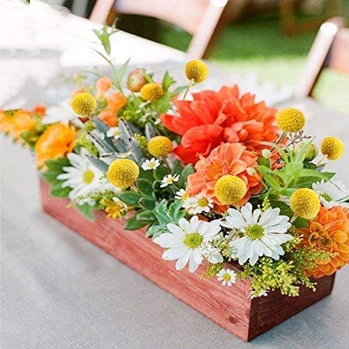 30pcs Natural Dried Flowers Yellow, Craspedia Billy Balls, 16.14'' | Yellow Dried Flowers, Boho Dried Floral Arrangements, Billy Balls for Home Kitchen Table Wedding Party Office Decor