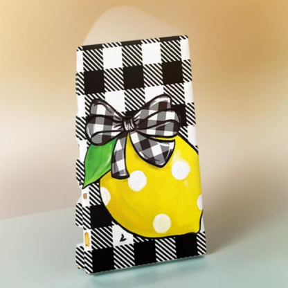 Set of 2 Spring Lemon Kitchen Towels Dish Towels, Spring Summer Lemon Home Hand Towels 16x24 Inches Seasonal Decoration Towel