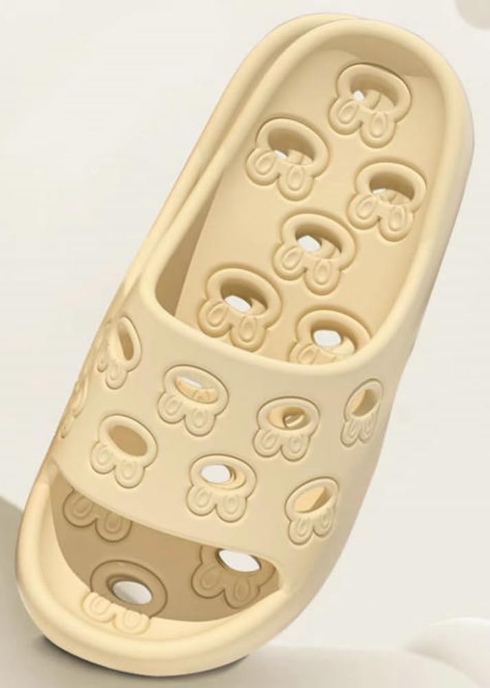 Cartoon Shower Shoes for Women Men Quick Drying Non Slip Slides with Cushioned Soft Sole Pool Spa Dorm Bathroom Slippers