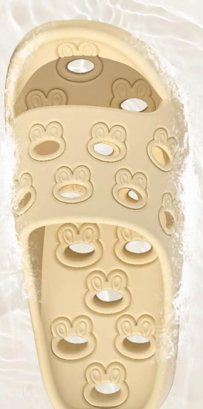 Cartoon Shower Shoes for Women Men Quick Drying Non Slip Slides with Cushioned Soft Sole Pool Spa Dorm Bathroom Slippers