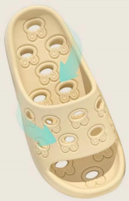 Cartoon Shower Shoes for Women Men Quick Drying Non Slip Slides with Cushioned Soft Sole Pool Spa Dorm Bathroom Slippers