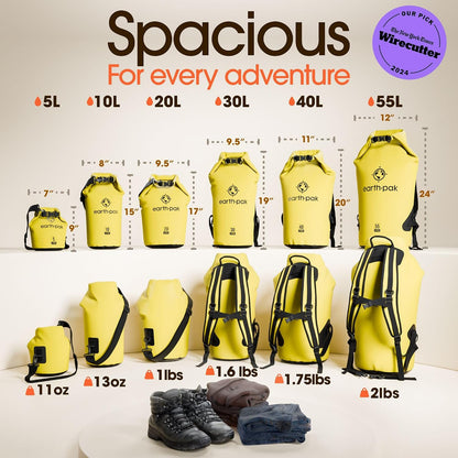 Waterproof Dry Bag - Roll Top Waterproof Backpack Sack Keeps Gear Dry for Kayak with Waterproof Phone Case