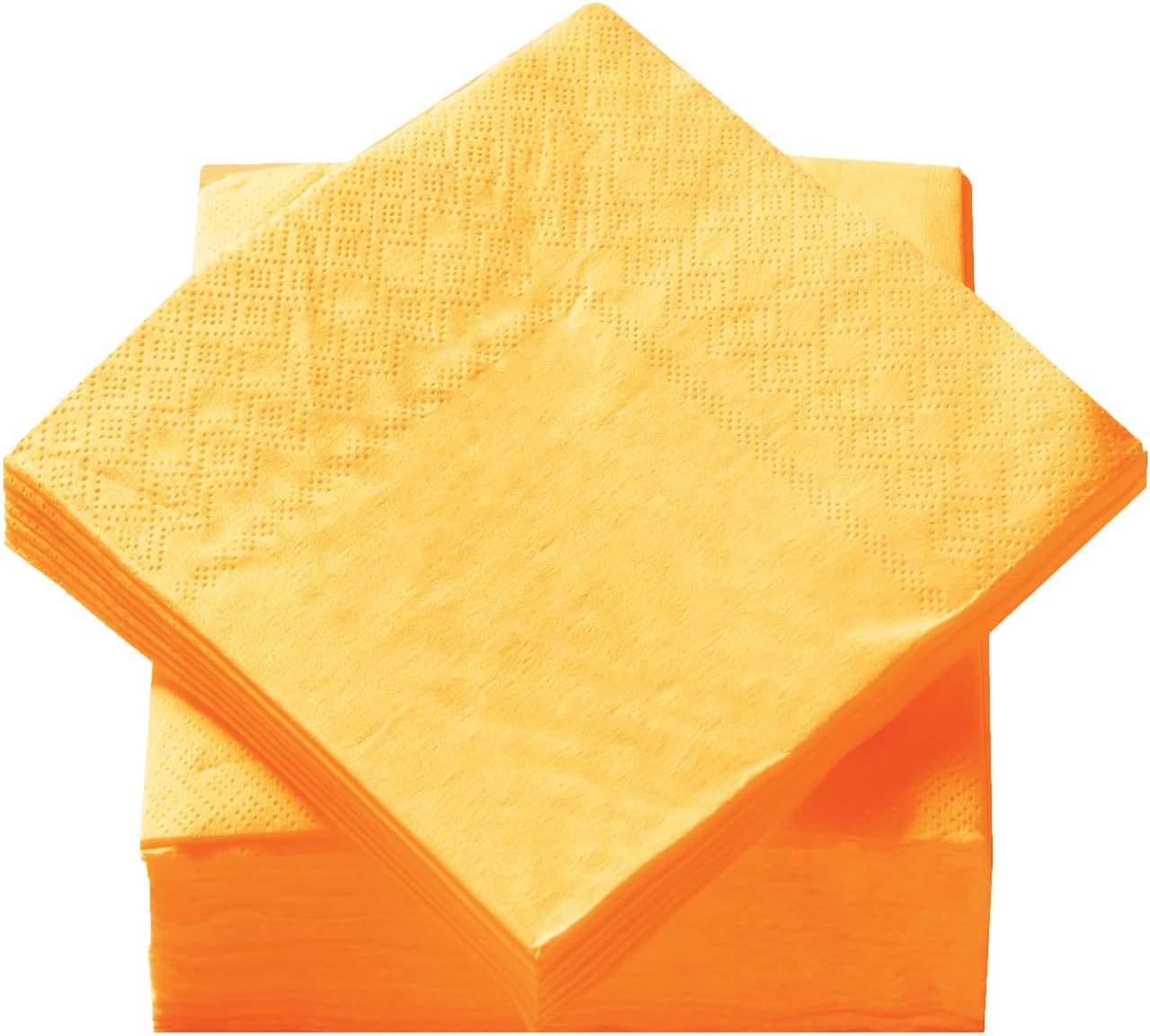 100 Pack Cocktail Napkin 2-Ply Disposable Napkins 5 x 5IN Yellow | Dessert Napkins for Dinner Wedding Birthday Party Bridal Anniversary Reception Event