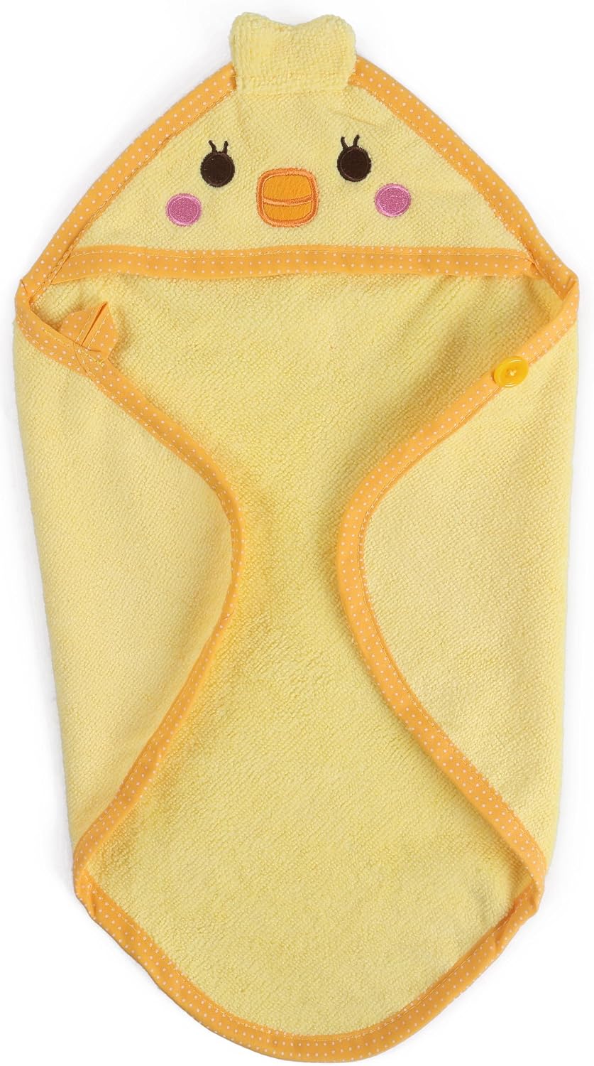 Dog Hooded Bathrobe Towel Fast Drying Absorbent Bath Warm Blanket | Yellow L