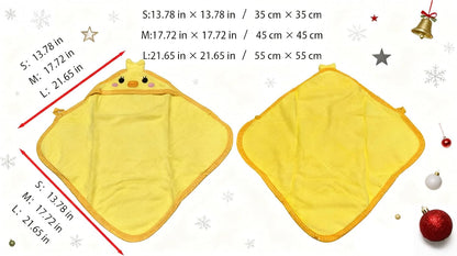 Dog Hooded Bathrobe Towel Fast Drying Absorbent Bath Warm Blanket | Yellow L