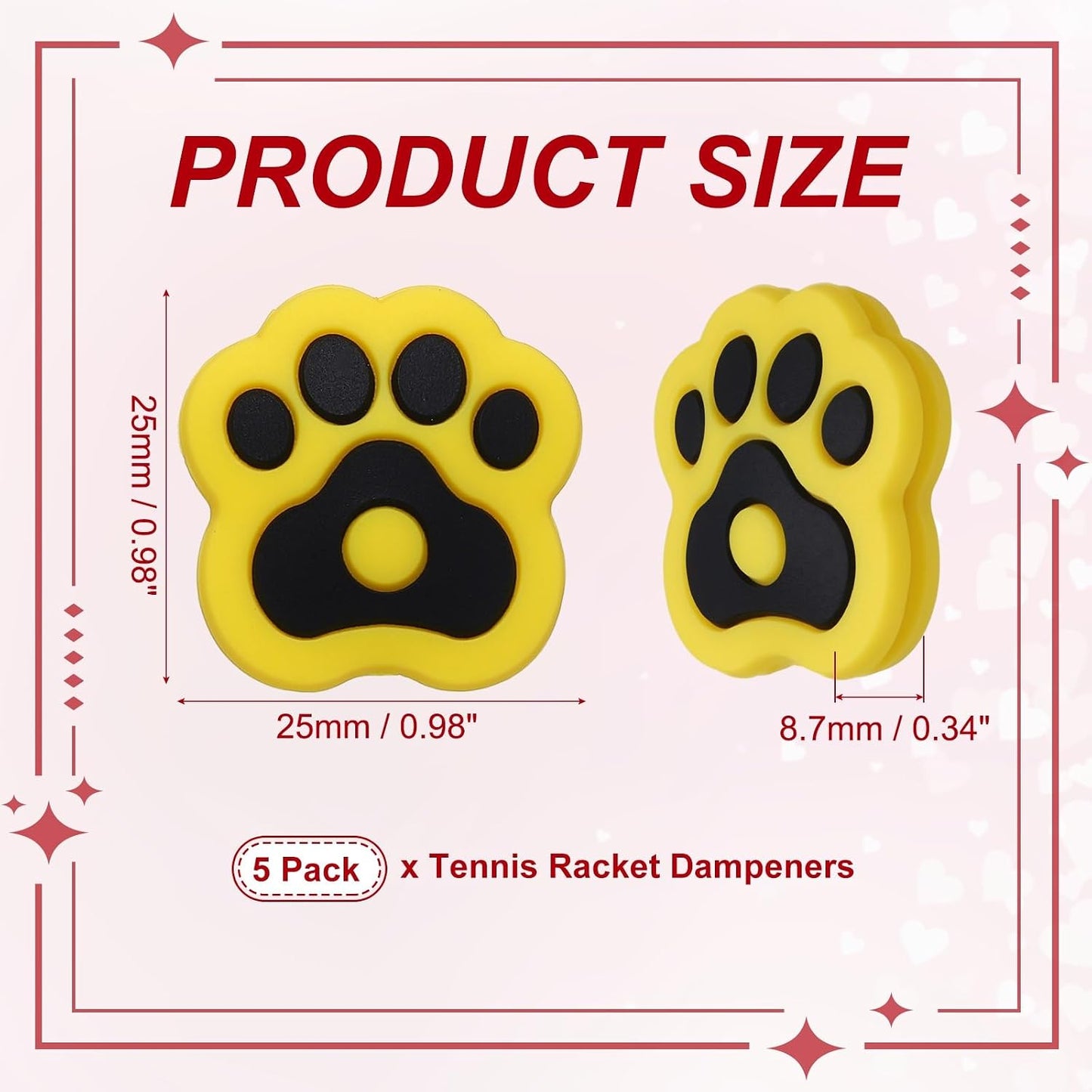 Tennis Racket Dampener, Cute Vibration Dampener Shock Absorber Funny Tennis Soft Silicone Accessory